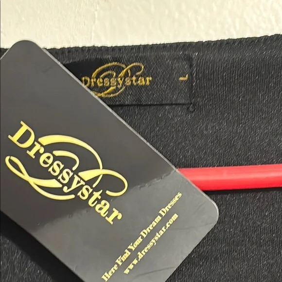 NWT Black Glitter Plissé Mini Dress V-Neck Long Sleeve Metallic Sparkle large - Picture 9 of 13